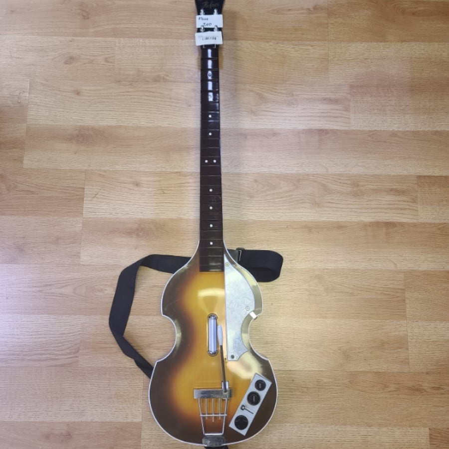 Xbox 360 Rock Band deals Beatles Hofner Bass Wireless Guitar XBGTS3 w/ Strap & Game